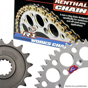 thumbnail image 2 of Blue O-Ring Drive Chain & Sprockets Kit For Yamaha YZ125 (1987, 1993-1996) – Caltric 2 of 5
