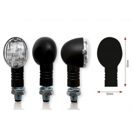 CLIGNOTANTS BULLET LEDS NOIR