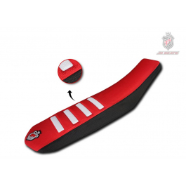 Housse De Selle En Cuir Écologique Pour Honda NT650V Deauville (1998-2006) - Noire Avec Coutures Rouges - Résistante à L'Eau - 6
